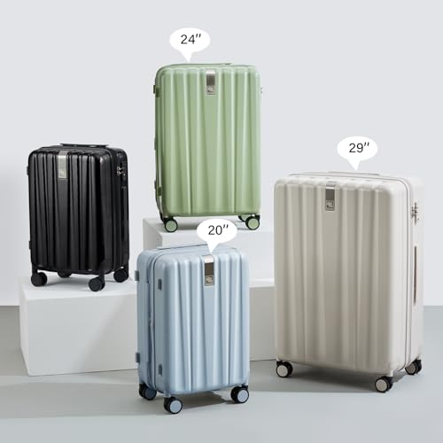 Hanke 29 Inch Expandable Checked Luggage Lightweight PC Hard Shell Luggage Suitcases with Wheels Travel Luggage Rolling Large Suitcase Travel Luggage Bag for Study Abroad.(Gray) by Hanke - Image 9