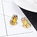 TIANBANGSHI Unique Hypoallergenic Enamel Multicolor Monarch Butterfly Stud Earrings Tiny Cute Crystal Insect Butterfly Stud Earrings for Women Fashion Jewelry Gift (Yellow)