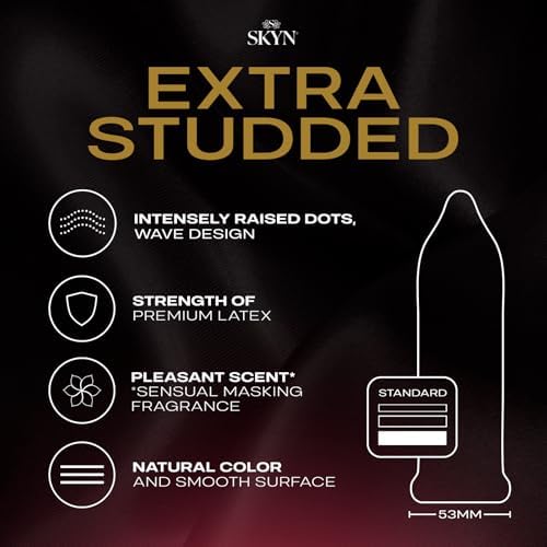 SKYN Extra Studded, 22 Count, Lubricated Latex-Free Condoms, Unique Texture Intensifies Every Moment​ — 사진 3