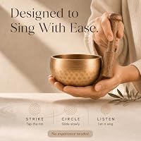 Handcrafted Tibetan Singing Bowl Set – 3.5” Sound Bowl for Meditation, Sound Healing & Yoga – Healing Instrument with Wooden Striker & Cushion – Authentic Hand-Hammered in Nepal — image 2