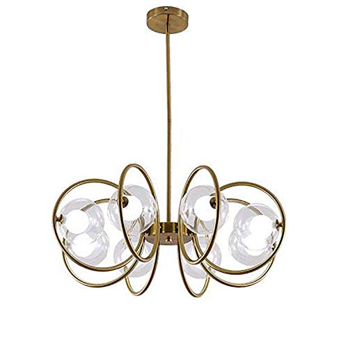 Lustre plafonnier doré 8 lumières pour sublimer l'ambiance de votre salon et chambre moderne