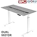 Produktbild E.For.U® Q6 Elektrisch höhenverstellbarer Schreibtisch (Dualer Motor, Weiß) höhenverstellbares Tischgestell 2 Motoren2-Fach-Teleskop, mit Memory-Steuerung (Weiß)