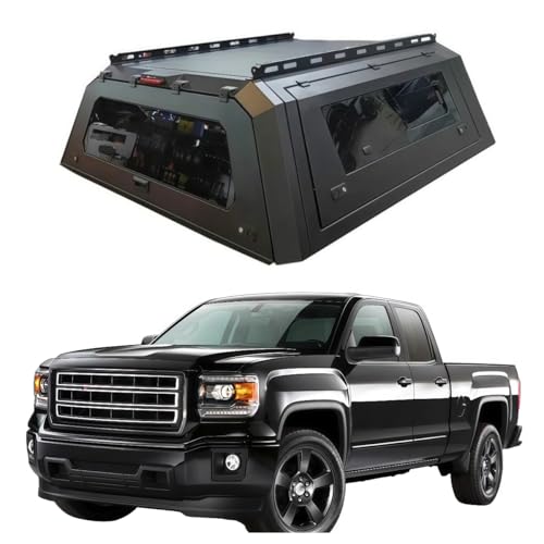 Vortechxo �g���b�N�g�b�p�[ GMC �V�G�� 1500 2019?2025+ �ɑΉ��A�K���E�B���O�h�A�t�����b�N�\�ȃn�[�h�g�b�v�L�����p�[�V�F���A���A�e���g�ƃC���e���A���C�g�A�h�����s�v�̃x�b�h�L���b�v�s�b�N�A�b�v�L���m�s�[(6.6ftWindo