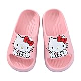 lytjkz Kids' Quick-Dry Indoor Outdoor Slippers Shower Slides Lightweight Non-Slip Slippers Soft with Breathable for Girls Bathroom Pool Pink 1-2