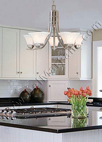 Image of Minka Lavery Wall Light Fixtures 6814-84 Agilis Reversible Glass Bath Vanity Lighting, 4 Light, 400 Watts, Nickel