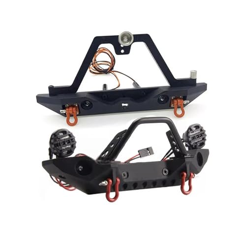 Pare-chocs RC avec lumière LED pour Axial SCX10 II protection antichoc 1/10