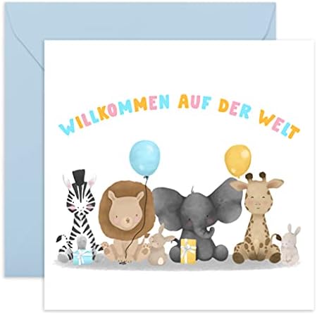 Geburtskarte Mit Umschlag – Willkommen Auf Der Welt, Mädchen (DIN A6, 300g/m² Papier)