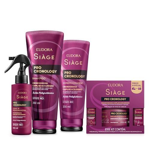 Eudora Kit Siàge Pro Cronology Cronograma Capilar Acelerado Completo (4 itens)