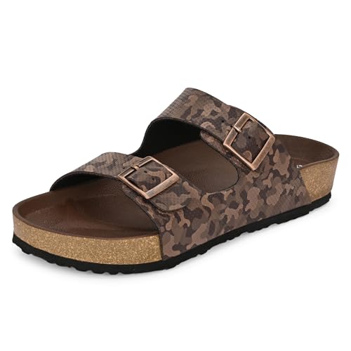 Image of Centrino Men's Berkin-Style Slip-On Sandals | Open Toe Design | Soft PU Footbed | Lightweight & Comfortable | Arch Support | On-Grip Sole | Casual Outdoor Wear (9213)