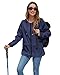 Hount Women's Lightweight Running Jackets Waterproof Outdoor Active Running Rain Jackets (XL, Navy Blue)