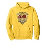 Officiel AC/DC Groupe Rock Black Ice Rouge Musique Band Sweat à Capuche, Unisexe pour Adultes, Citron, L