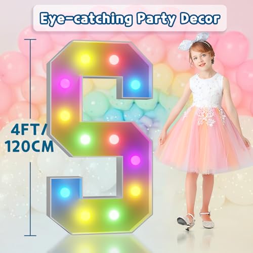 Image of Imprsv Colorful Marquee Letters 4 Feet Tall, Large Light up Letters S