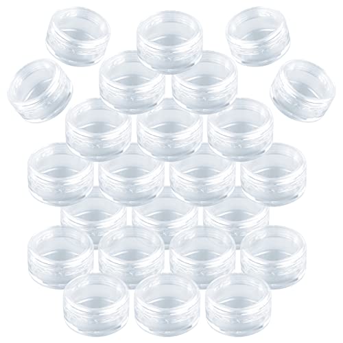 25pcs 3g/ml Botes Pequeños de Plastico Botes Plastico con Tapa Envases para Cosmetica de Viaje para Cremas, Lociones, Maquillaje