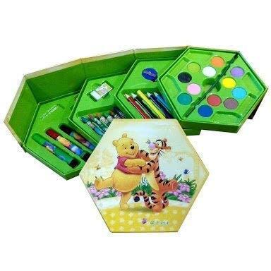 OANGO 46 Pcs Mickey Mouse Colors Box Color Pencil,Crayons, Water Color, Sketch Pens Set Children Drawing Set (Random Color)