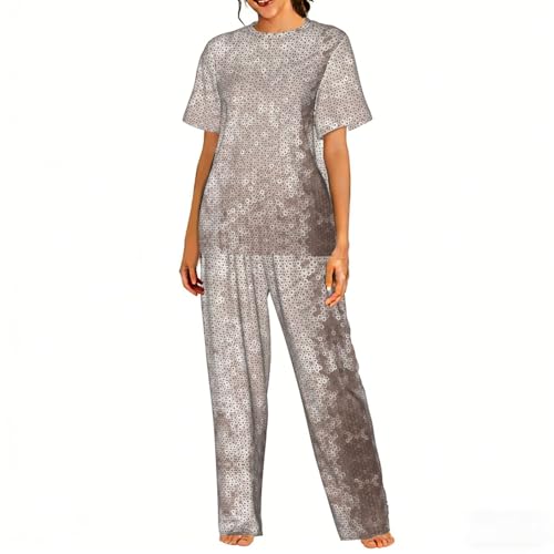 Pyjama chic pour femme ensemble imprimé serpent aux finitions soignées et toucher soyeux