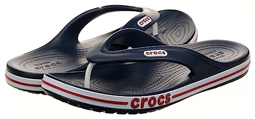 CROCS Bayaband Flip - Navy/Pepper - M6W8 , 205393-4CC-M6W8, Unisex Adult , Navy/Pepper , M6W8