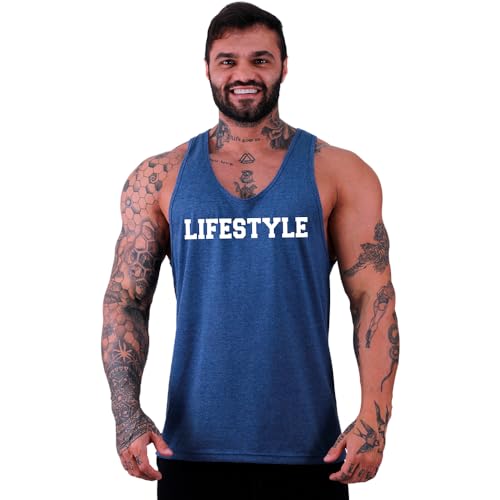 Regata Cavada Masculina MXD Conceito Dark Skull (Mescla Marinho 2, GG)