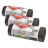 Office Products 22025232-18 - Bolsas de basura (120 L, 10 unidades/1 rollo, para separar residuos orgánicos, resistentes a la rotura, color marrón (Paquete de 3)