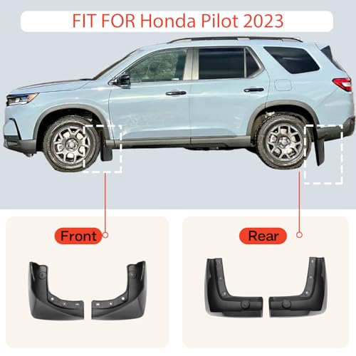 Image of Mud Flaps Splash Guards for Honda Pilot 2023-2025| No Drilling Required Bendable Mud Guards | Front & Rear 4-Piece Set Car Accessories