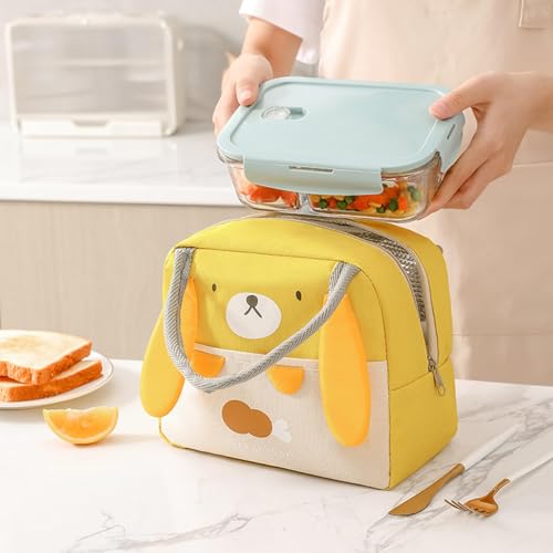 WUWYOUWL Cute Cartoon isolé sac déjeuner CoolerBag (Bière oreilles roses) – vue 7