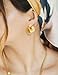Chunky Statement Gold Earrings for Women – 18K Real Gold Plated Trendy Hoop Earrings Non Tarnish Hypoallergenic Gold Jewelry for Womens Fashion Earings for Woman