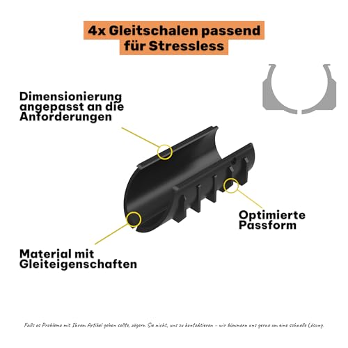 G°Dry 4X Gleitschale passend für Stressless, Sitzverstellung, Ersatzteil, Schale