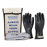 OBERON Class 00 Electrical Glove Kit - Includes Rubber Gloves, Goat Skin Protectors and Canvas Bag