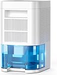 Dehumidifiers for Home with 7-Color LED Light, Quiet 2200 Cubic Feet (240 sq ft) Coverage Portable Mini Dehumidifier with Auto Shut-Off, Sleep Mode and Timer for Bedroom (1000ml)