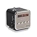 Produktbild Mini Lautsprecher Musikplayer, Empfindlichkeit FM Radiofrequenzmodul, 600 mAh Akku, 5 Stunden ununterbrochene Akkulaufzeit, tragbare FM Radio Stereo PC Modeunterstützung TF Karte und U Disk(Black)