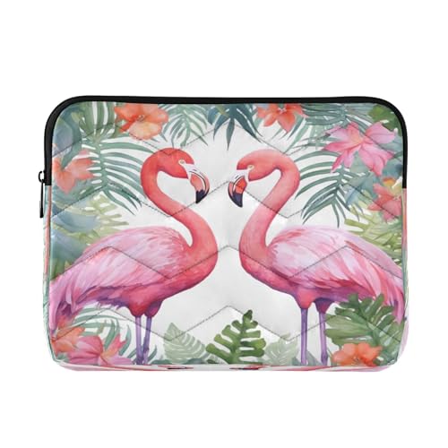 Funda para portátil Tropical Flamingos 13-14 pulgadas miniatura 1