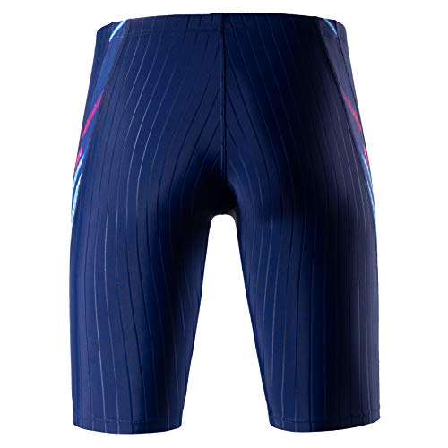 Foto von MY KILOMETRE Herren Jammers Lang Badehose Schwimmen Badeanzug Jammer (DE/NL/SE/PL, Alphanumerisch, M, Regular, Regular, Blau Neon)