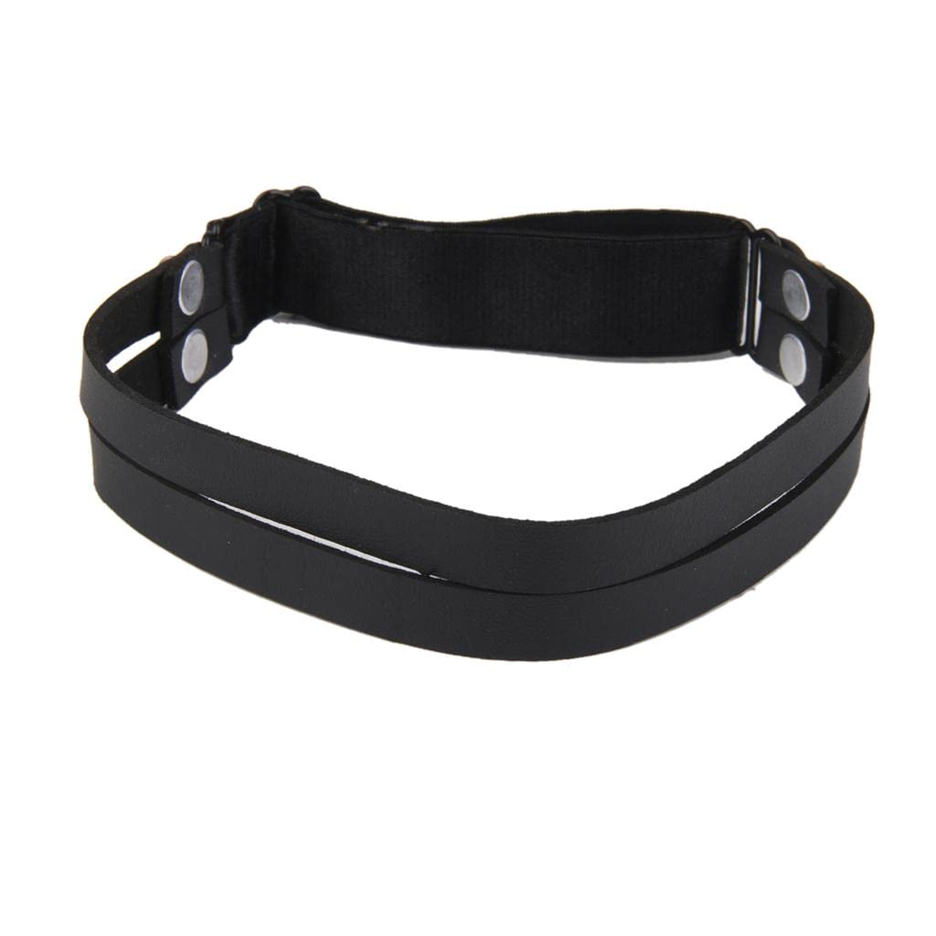 FABLOFT Cute Handmade Punk Rock Goth Double Row Elastic Leather Garter Belt Leg Ring