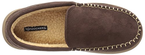 Dockers Men's Douglas Ultra-Light Moccasin Premium Slippers, Brown, 13 #TOP4
