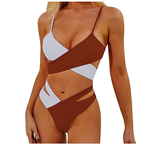 Emeinkei Bikini Swimwear Swimsuit Set Womens Suit Bra Bathing Beachwear Push-up Padded Women's Dress Cover