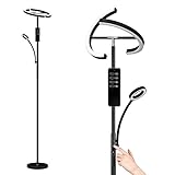 𝐖𝐚𝐬 𝐒𝐢𝐞 𝐞𝐫𝐡𝐚𝐥𝐭𝐞𝐧: 1* LED Stehlampe Dimmbar schwarz + Fernbedienung + Handbuch, 2 Jahre Garantie, sorgenfreier und freundlicher Kundendienst innerhalb von 24 Stunden.