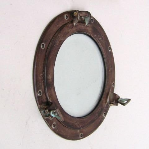 Nagina International Porthole Glass 12" Aluminium Antique - Nautical Maritime Port Hole