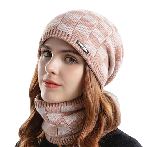 Conjunto de invierno de punto premium con interior de terciopelo de máxima suavidad 7