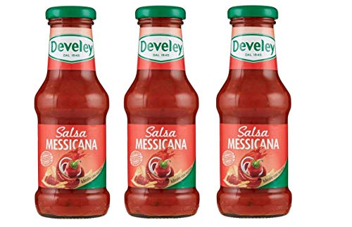 Develey Salsa Messicana Lot de 3 sauces mexicaines sans gluten Idéal pour les apéritifs 250 ml Cover