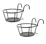 übertopf weihnachten Korbdurchmesser: 22 cm. Durchmesser unten: 17 cm. Tiefe: 12 cm. Breite: 5,5 cm. Passt zum Aufhängen an einer 2,5–7,6 cm tiefen Schiene oder Zaun, verschönert Ihren Balkon und Garten.