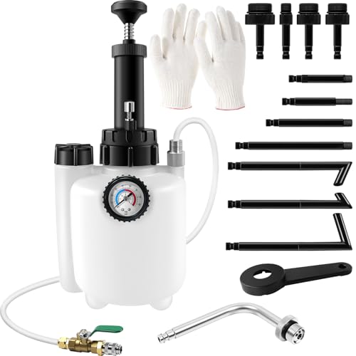 DikTalk Transmission Fluid Pump Kit,3L Manual Fluid Transfer Pump Oil Pump Extractor with 12 ATF Refill Adapters,Automotive Oil Filling Filler System Fluid Pump Tool