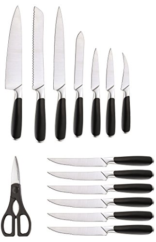 Chicago Cutlery Belden 15 Piece Premium Kitchen Knife Set with Cherry-Stain Block, Stainless Steel Blades to Resist Rust, Stains, and Pitting, Knives Set for Kitchen - Thumbnail 3