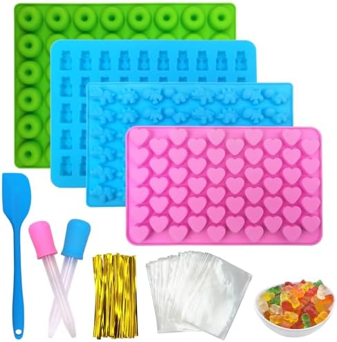 4-teilige Gummibärchen Formen Aus Silikon - Perfekt Für DIY Süßigkeiten