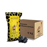 Neandertaler Feuer Holzkohle Grillkohle Buche - Charcoal 9 kg BBQ Kohle für Grill Smoker Kamin | Grillholzkohle aus Laubholz Buchenholzkohle | Restaurant Qualität