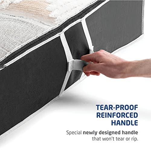 image for ZOBER Underbed Storage Bag Organizer (2 pk) Large Capacity Box with Re