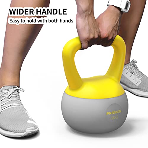 PROIRON Soft Kettlebell 2kg, 4kg, 6kg, 8kg, 10kg, Kettle Bells with Iron Sand, Non-slip Handle, kettle weights for Fitness, Exercise, Workout, Home Gym, Strength Training, Bodybuilding Weight Lifting - Image 4