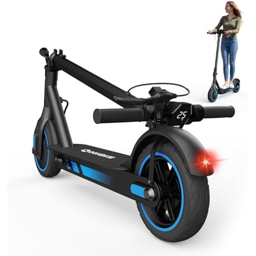 Electric Scooter 500W, 10" Tires, Max Speed 25MPH, Battery 36V 8AH/12AH, Long Range 22/28 Miles, Folding E Scooter for Adult, Cruise Control, Dual Braking System, Smart APP