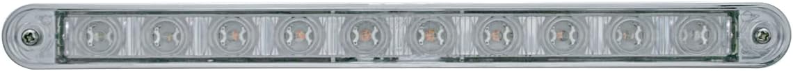 United Pacific 10 LED 9" Stop, Turn & Tail Light Bar w/Bezel - Red LED/Clear Lens,39309