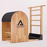 STSERT ZONE Ladder Barrel, Pilates Exercise Equipment for Building Strength and Flexibility, Strength-Training Tool, Workout Equipment for Home Pilates Gym or Studio Use (Curved Style, Oak)