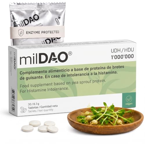 milDAO® Vegan DAO Enzima 1.000.000 HDU por comprimido – 30 comprimidos