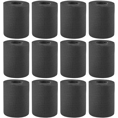 Papel higiénico negro 12 piezas de 4 capas suaves y absorbentes para rollos de hotel